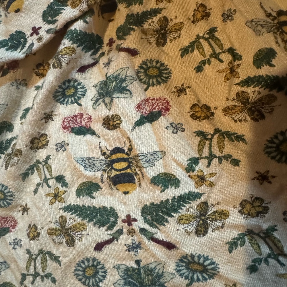 Kate Quinn Yellow litho bee Floral Kids shorts one piece - Picture 2 of 2
